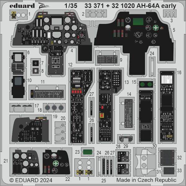 Detailset AH64A Apache - early- (Trumpeter) E32-1020