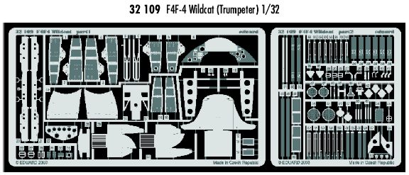 Detailset Grumman F4F-4 Wildcat (Trumpeter) E32-109