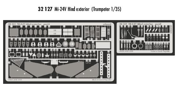 Detailset MiL Mi24V Hind (Exterior) (Trumpeter)  E32-127
