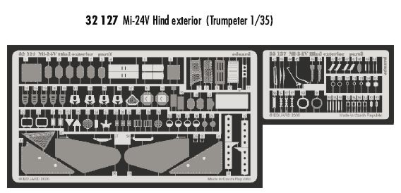 Detailset MiL Mi24V Hind (Exterior) (Trumpeter) E32-127