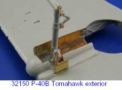 Detailset Curtiss P40B Tomahawk (Trumpeter)  E32-150