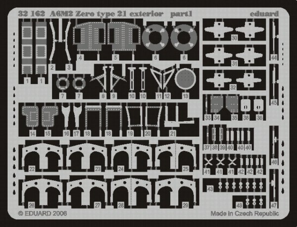 Detailset A6M-2 Zero type 21 exterior (Tamiya) E32-162