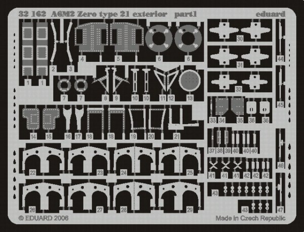 Detailset A6M-2 Zero type 21 exterior (Tamiya)  E32-162