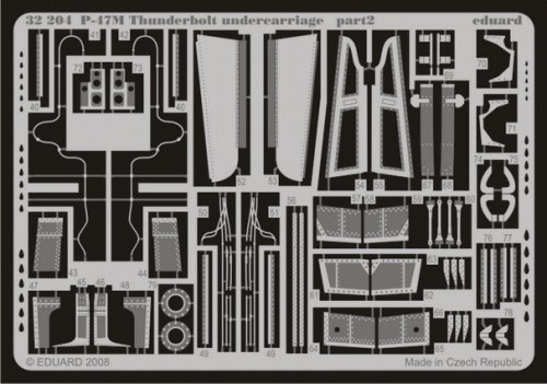 Detailset Republic P47M Thunderbolt Undercarriage (Hasegawa)  E32-204