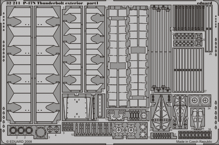 Detailset Republic P47N Thunderbolt exterior (Trumpeter)  E32-211