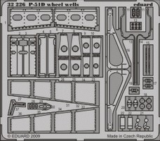 Detailset North American P51D Mustang Wheel wells (Dragon)  E32-226