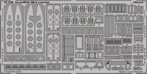 Detailset Fairey Swordfish MKI Exterior (Trumpeter) E32-236