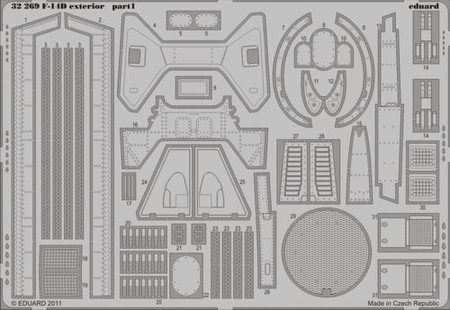 Detailset Grumman F14D Tomcat exterior (Trumpeter)  E32-269