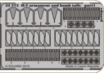 Detailset Ilyushin IL2 Armament and bomb tails (Hobby Boss) E32-275