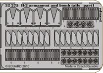 Detailset Ilyushin IL2 Armament and bomb tails (Hobby Boss)  E32-275