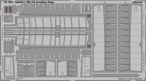Detailset Spitfire MKVb Landing Flaps (Hobby Boss)  E32-283