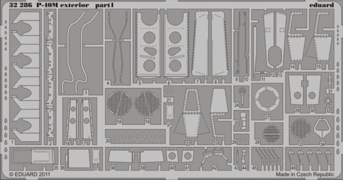 Detailset Curtiss P40M Exterior (Hasegawa) E32-286