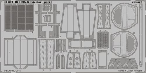 Detailset Messerschmitt BF109G-6 Exterior (Trumpeter)  E32-301