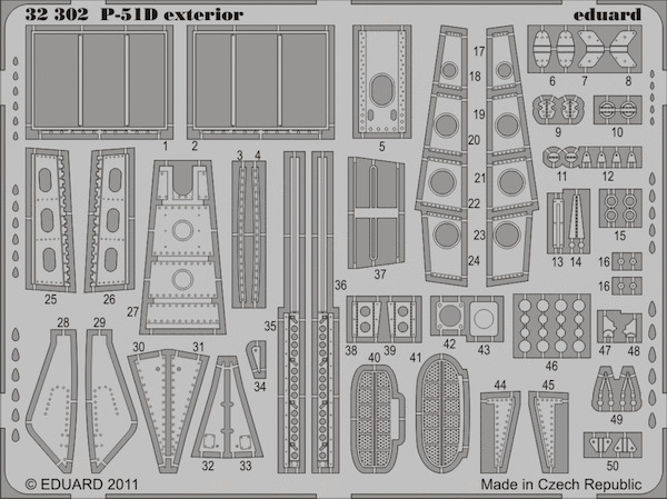 P51D Mustang exterior Detail set E32-302
