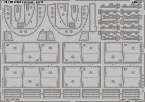 Detailset B25J Mitchell exterior set (HK Models)  E32-319