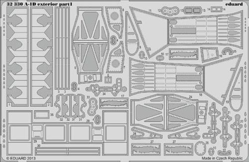 Detailset A1D Skyraider exterior (Trumpeter)  E32-330