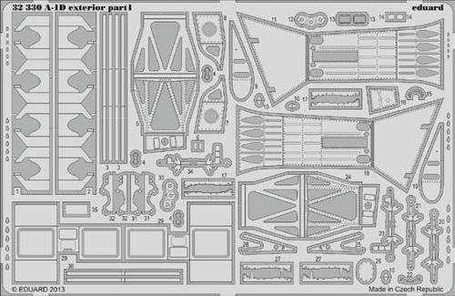 Detailset A1D Skyraider exterior (Trumpeter) E32-330