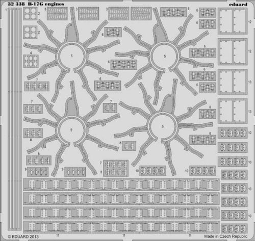 Detailset Boeing B17G Flying Fortress Engine details (HK Models)  E32-338