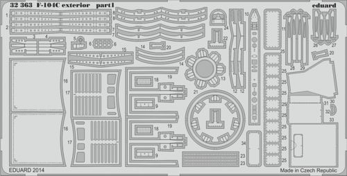 Detailset F104C Starfighter Exterior (Italeri)  E32-363
