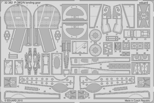 Detailset Bell P39Q/N Airacobra Landing Gear (Kittyhawk)  E32-382