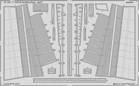 Detailset Bell P39Q/N Airacobra Landing flaps (Kittyhawk)  E32-383