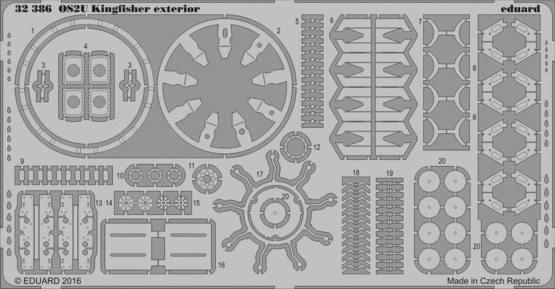 Detailset OS2U Kigfisher Exterior (KittyHawk)  E32-386