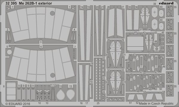 Detailset Messerschmitt Me262B-1 exterior (Revell)  E32-395