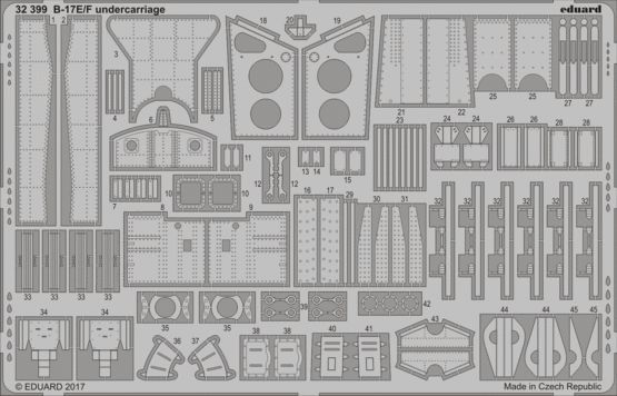 Detailset Boeing B17E/F Flying Fortress Undercarriage (HK Models)  E32-399