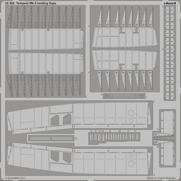 Detailset Tempest MKII Landing Flaps (Special Hobby)  E32-402