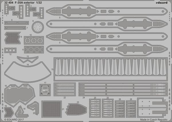 Detailset F35A Lightning II exterior (Italeri)  E32-404