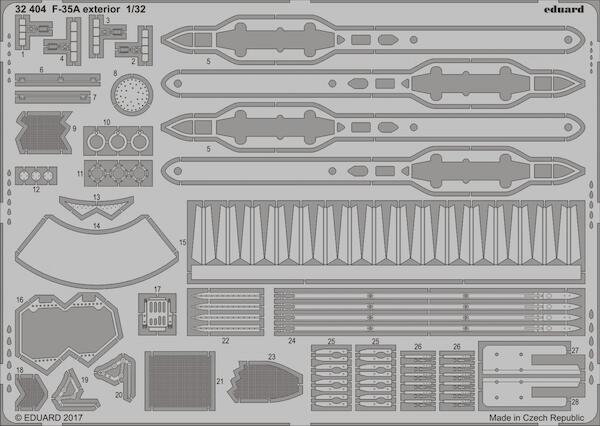 Detailset F35A Lightning II exterior (Italeri) E32-404