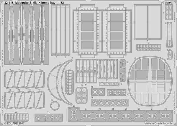 Detailset Mosquito B MKIX Bomb Bay (HK models)  E32-418