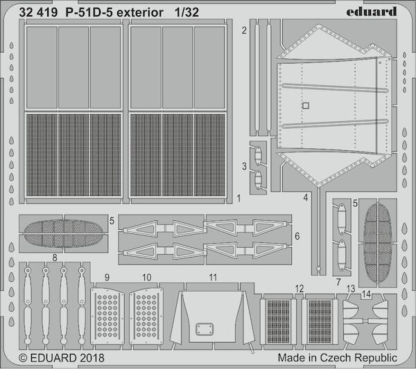 Detailset P51D-5 Mustang exterior (Revell) E32-419