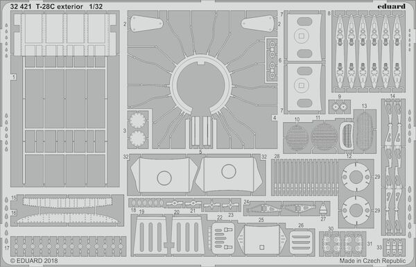 Detailset T28C Trojan Exterior (Kitty Hawk)  E32-421
