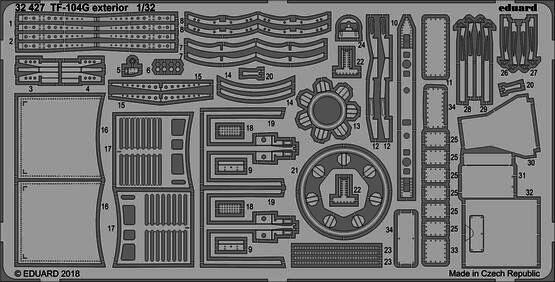 Detailset Lockheed TF104G Starfighter exterior (Italeri)  E32-427