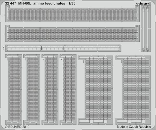 Detailset MH60L Blackhawk ammo feed chutes (Kitty hawk)  E32-447