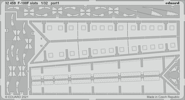 Detailset North American F100F Super Sabre Slats (Trumpeter)  E32-459