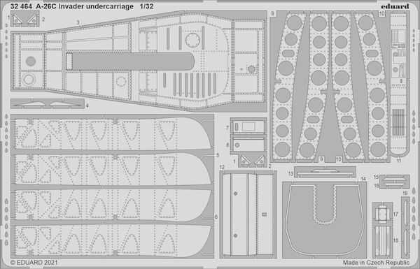 Detail set Douglas A-26C Invader Undercarriage (Hobby Boss) E32-464