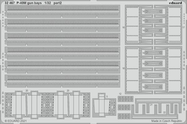 Detail set Curtiss P40M Warhawk Gun bays (Trumpeter)  E32-467