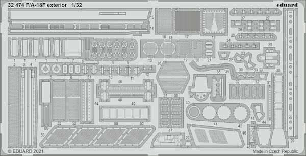 Detailset F/A18F Super Hornet exterior (Revell)  E32-474