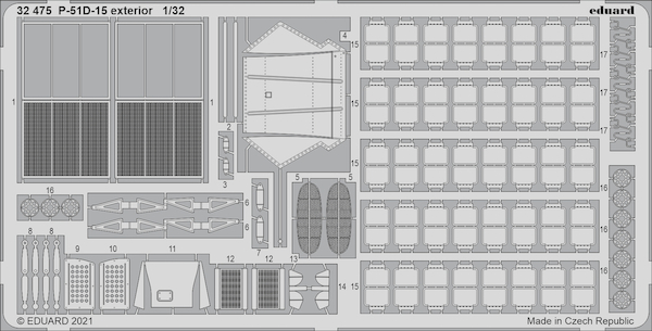 Detailset P51D-15 Mustang exterior (Revell) E32-475