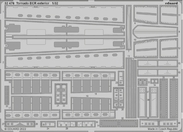 Detailset Tornado ECR Exterior (Italeri) E32-476