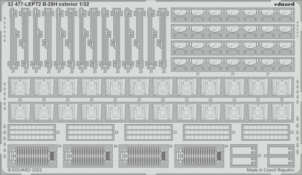 Detailset B25H Mitchell Exterior Gun nose  (Hong Kong Models)  E32-477