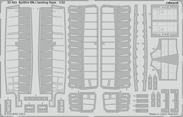 Detailset Spitfire MKI Landing Flaps (Kotare) E32-483