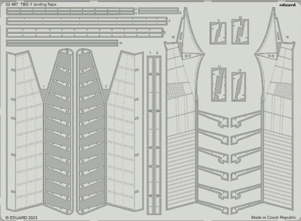 Detailset TBD-1 Devastator Flaps (Trumpeter) E32-487