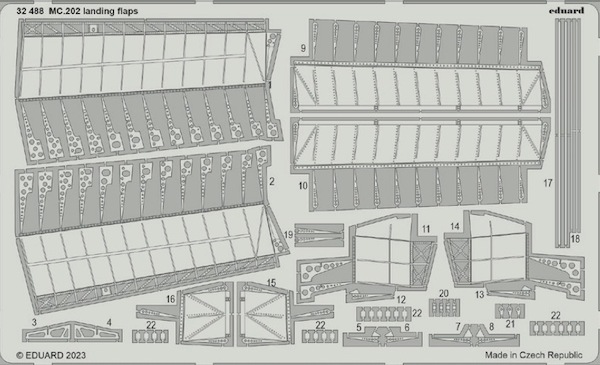 Detailset Macchi MC202 Folgore Landing Flaps (Italeri) E32-488