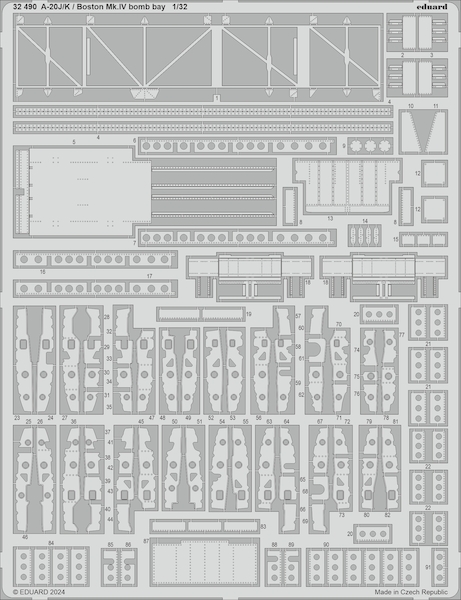 Detailset Douglas A20J/K Havoc Bomb Bay (Hong Kong Models)  E32-490
