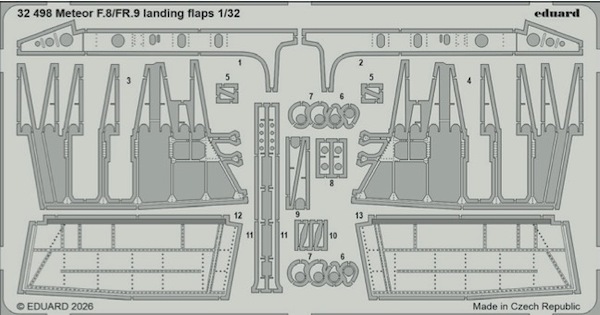 Detailset  Meteor F8/FR9 Flaps (Airfix)  E32-498