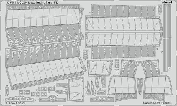 Detailset Macchi MC200 Saeta Landing Flaps (Italeri) E32-5001