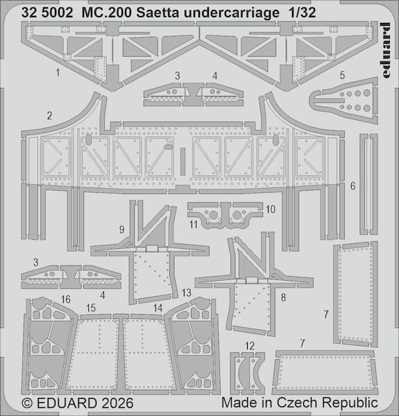Detailset Macchi MC200 Saeta Undercarriage (Italeri) E32-5002
